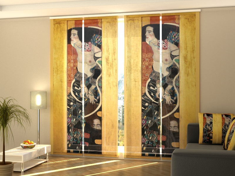 Set of 4 Panel Track Blinds - Gustav Klimt Judith II