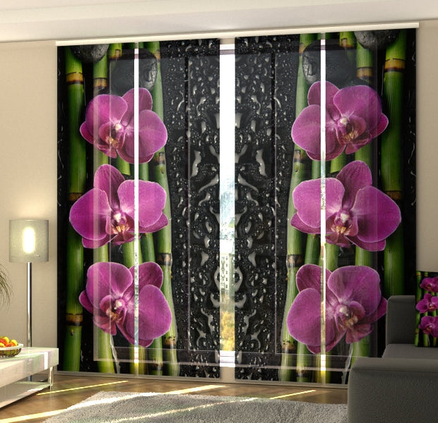 Set of 4 Panel Track Blinds - Luxury Orchid