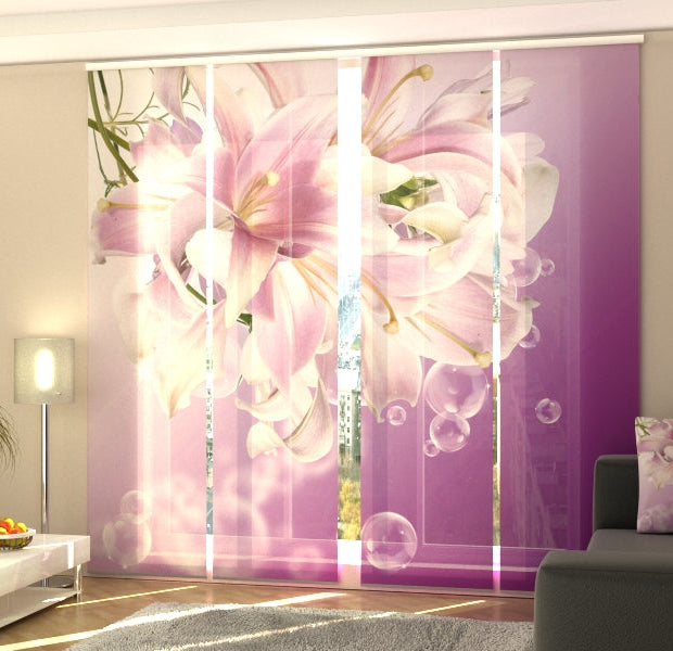 Set of 4 Panel Track Blinds - Aphrodite's Lilies