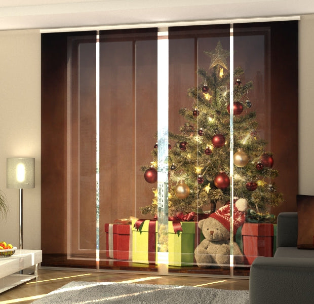 Set of 4 Panel Track Blinds - Christmas Surprise 2