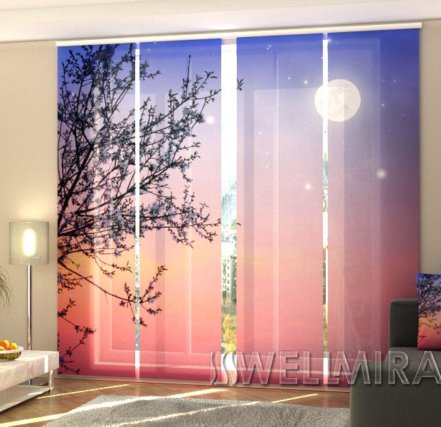 Set of 4 Panel Track Blinds - Early morning