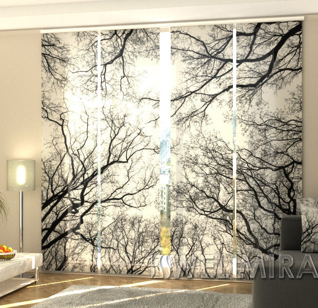 Set of 4 Panel Track Blinds - February sky