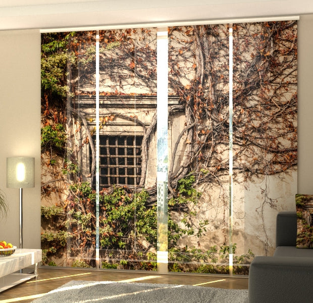 Set of 4 Panel Track Blinds - Green Wall of Beauty Old Palace