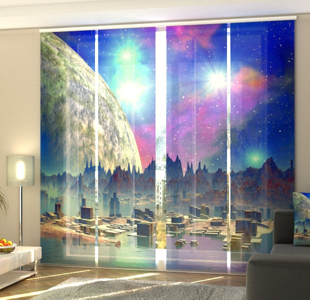 Set of 4 Panel Track Blinds - Incredible World