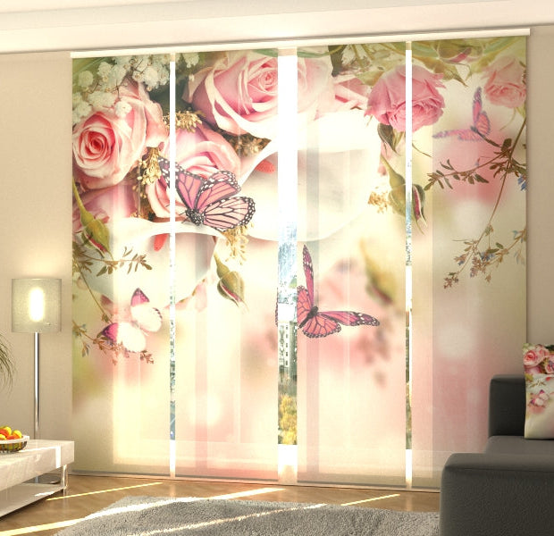 Set of 4 Panel Track Blinds - Kiss of Spring