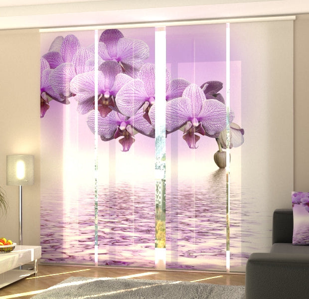 Set of 4 Panel Track Blinds - Lilac Beauty