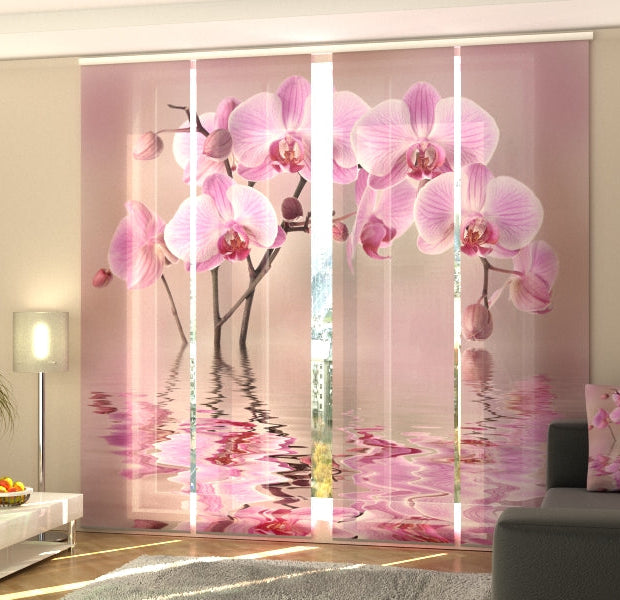 Set of 4 Panel Track Blinds - Lily Orchid