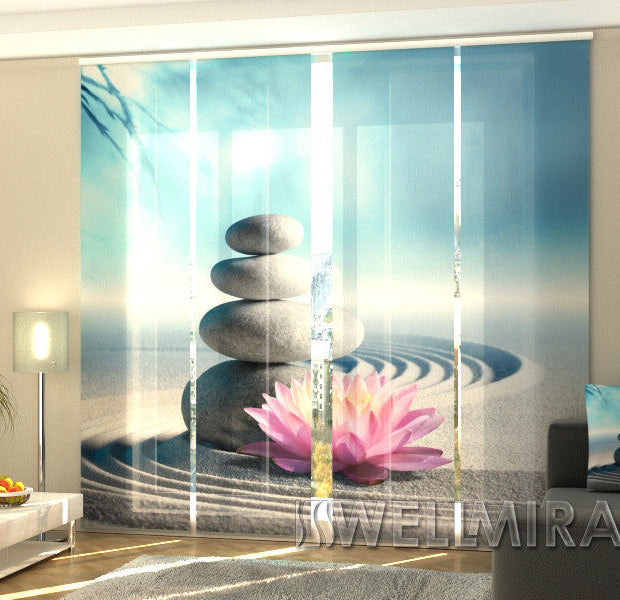 Set of 4 Panel Track Blinds - Lily on the Sand