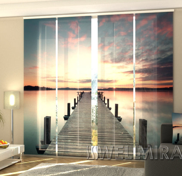 Set of 4 Panel Track Blinds - Long pier