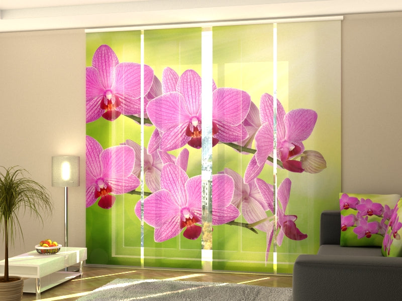 Set of 4 Panel Track Blinds - Orchid Romantic