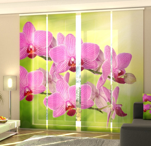 Set of 4 Panel Track Blinds - Orchid Romantic