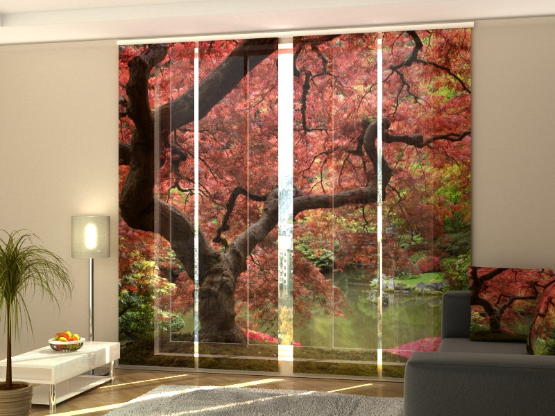 Set of 4 Panel Track Blinds - Autumn 2