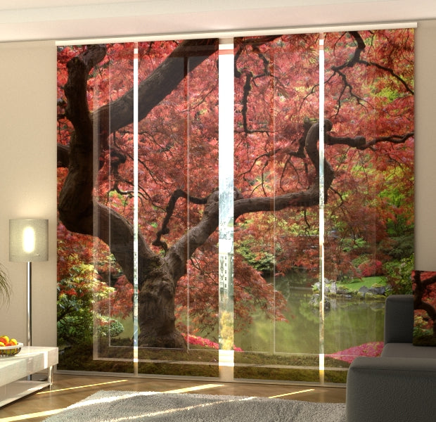 Set of 4 Panel Track Blinds - Autumn 2