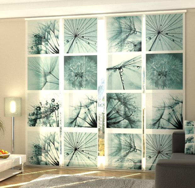 Set of 4 Panel Track Blinds - Dandelion