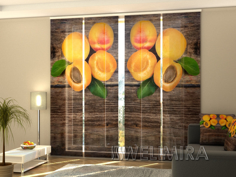 Set of 4 Panel Track Blinds - Apricots