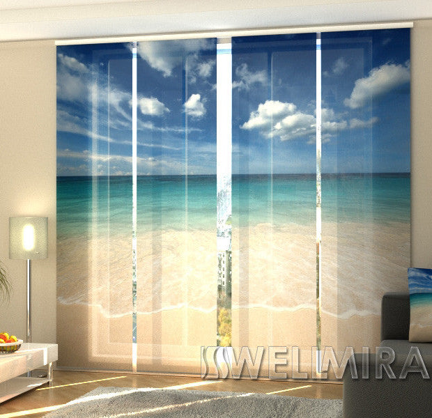 Set of 4 Panel Track Blinds - Golden Sand