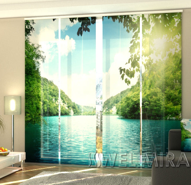 Set of 4 Panel Track Blinds - Lake