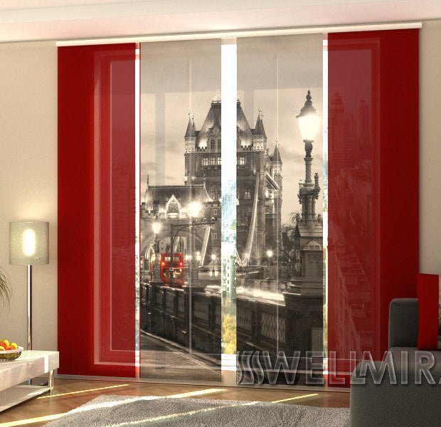 Set of 4 Panel Track Blinds - London