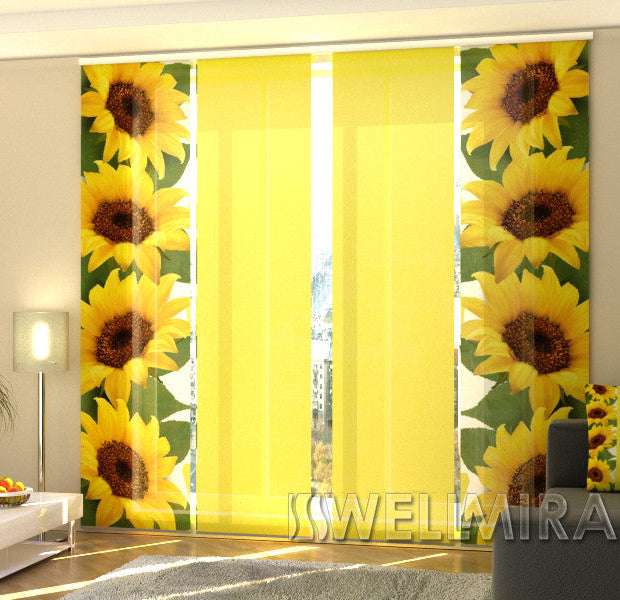 Set of 4 Panel Track Blinds - Morning Sun