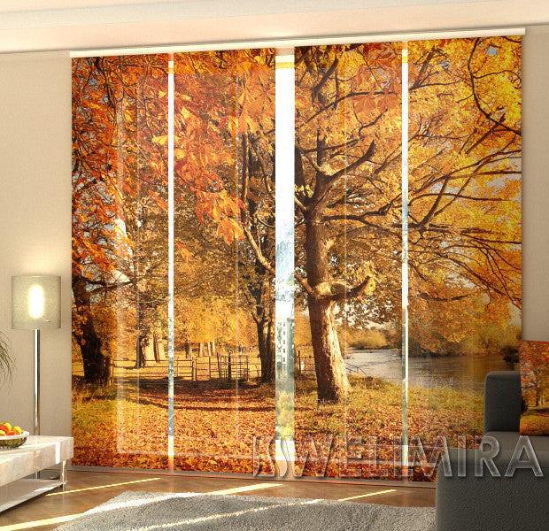 Set of 4 Panel Track Blinds - November Park