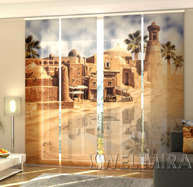 Set of 4 Panel Track Blinds - Old Fabulous City