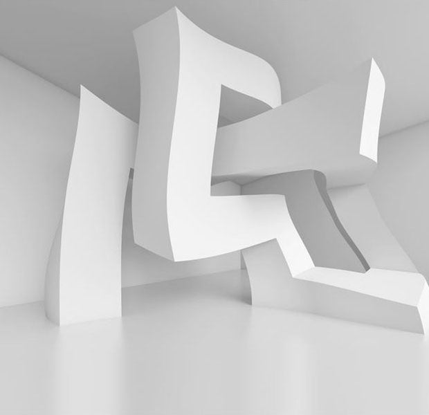 Peel & Stick 3D Illusion Wall Mural - White Madness