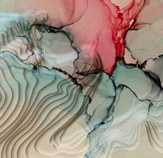 Peel & Stick Abstract Wall Mural - 3D Ink Composition