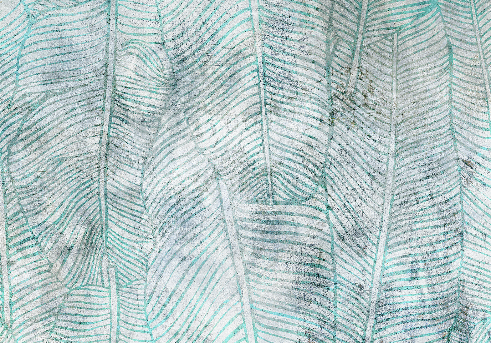 Peel & Stick Abstract Wall Mural - Banana Leaf Lines