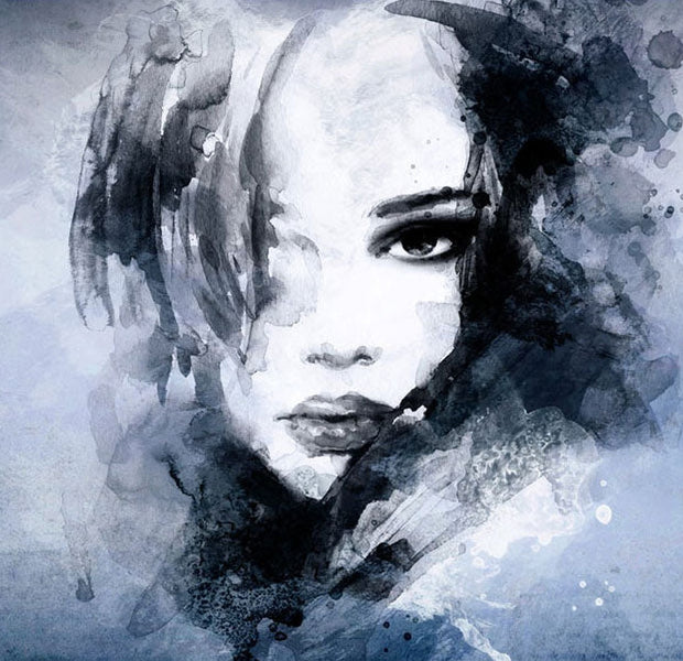 Peel & Stick Abstract Wall Mural - Blue Enigma