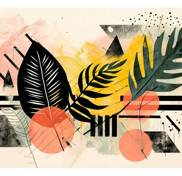 Peel & Stick Abstract Wall Mural - Botanical Color Composition