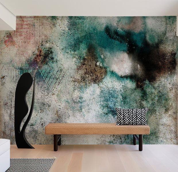 Peel & Stick Abstract Wall Mural - Concrete Wall Art 77"Wx55"H