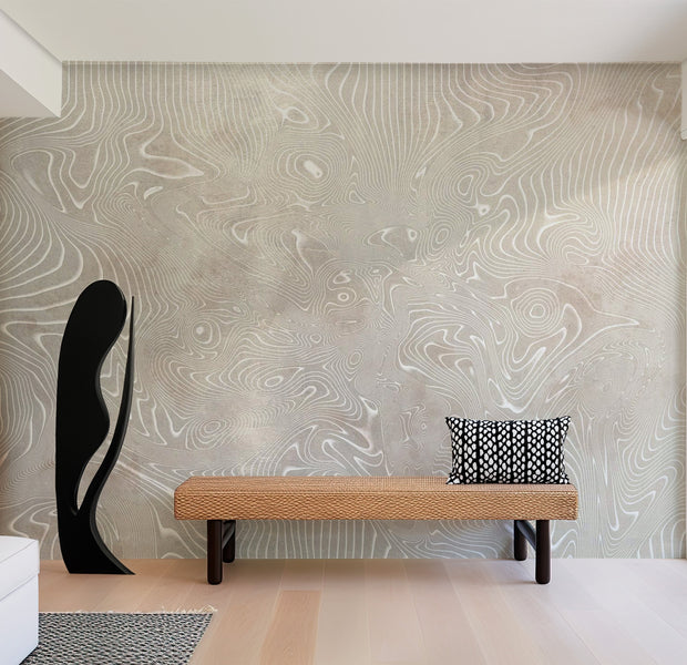 Peel & Stick Abstract Wall Mural - Flowing Shapes 38"Wx27"H