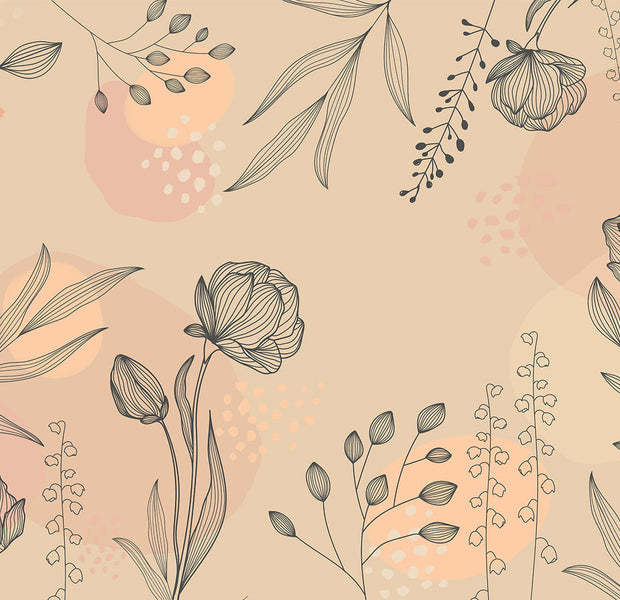 Peel & Stick Abstract Wall Mural - Geometric Lines of Nature