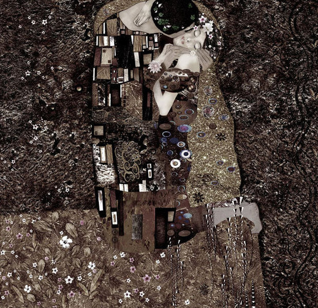 Peel & Stick Abstract Wall Mural - Klimt Recalling Tenderness