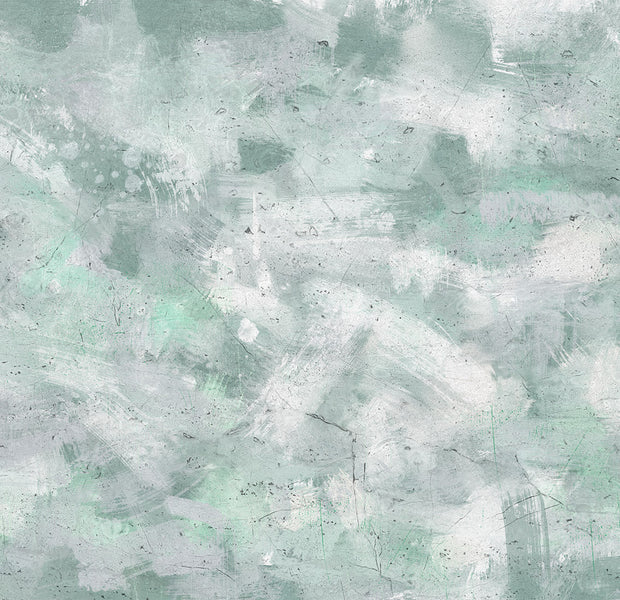 Peel & Stick Abstract Wall Mural - Mint Impression