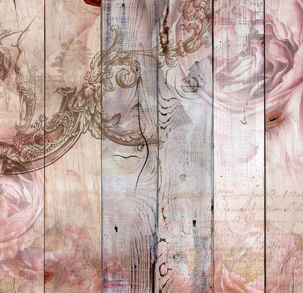 Peel & Stick Abstract Wall Mural - Soft Pastel Wood Fantasy