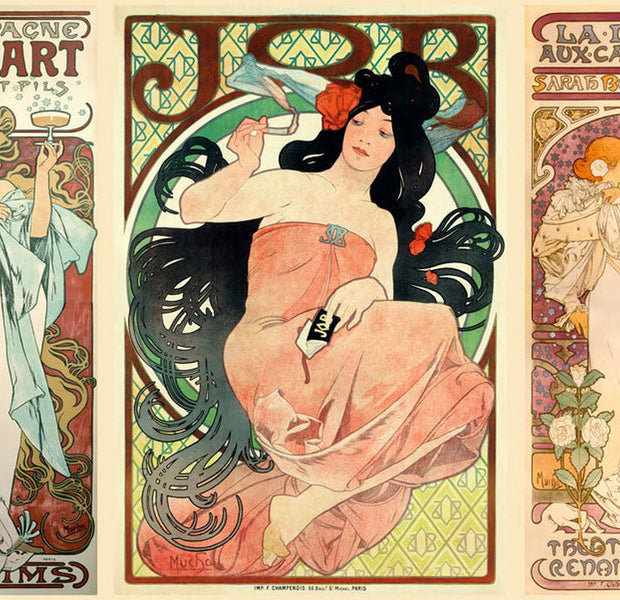 Peel & Stick Abstract Wall Mural - Women by Alphonse Mucha