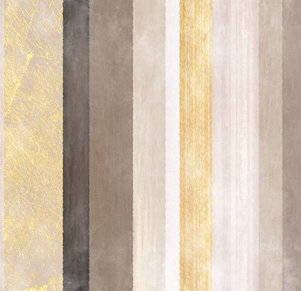 Peel & Stick Background Wall Mural - Gold Striped Pattern