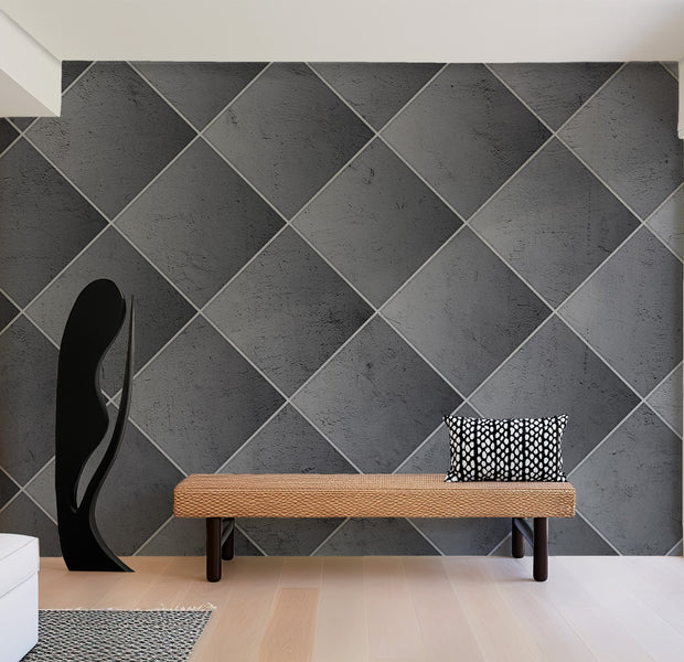 Peel & Stick Background Wall Mural - Grey Symmetry Light 38"Wx27"H