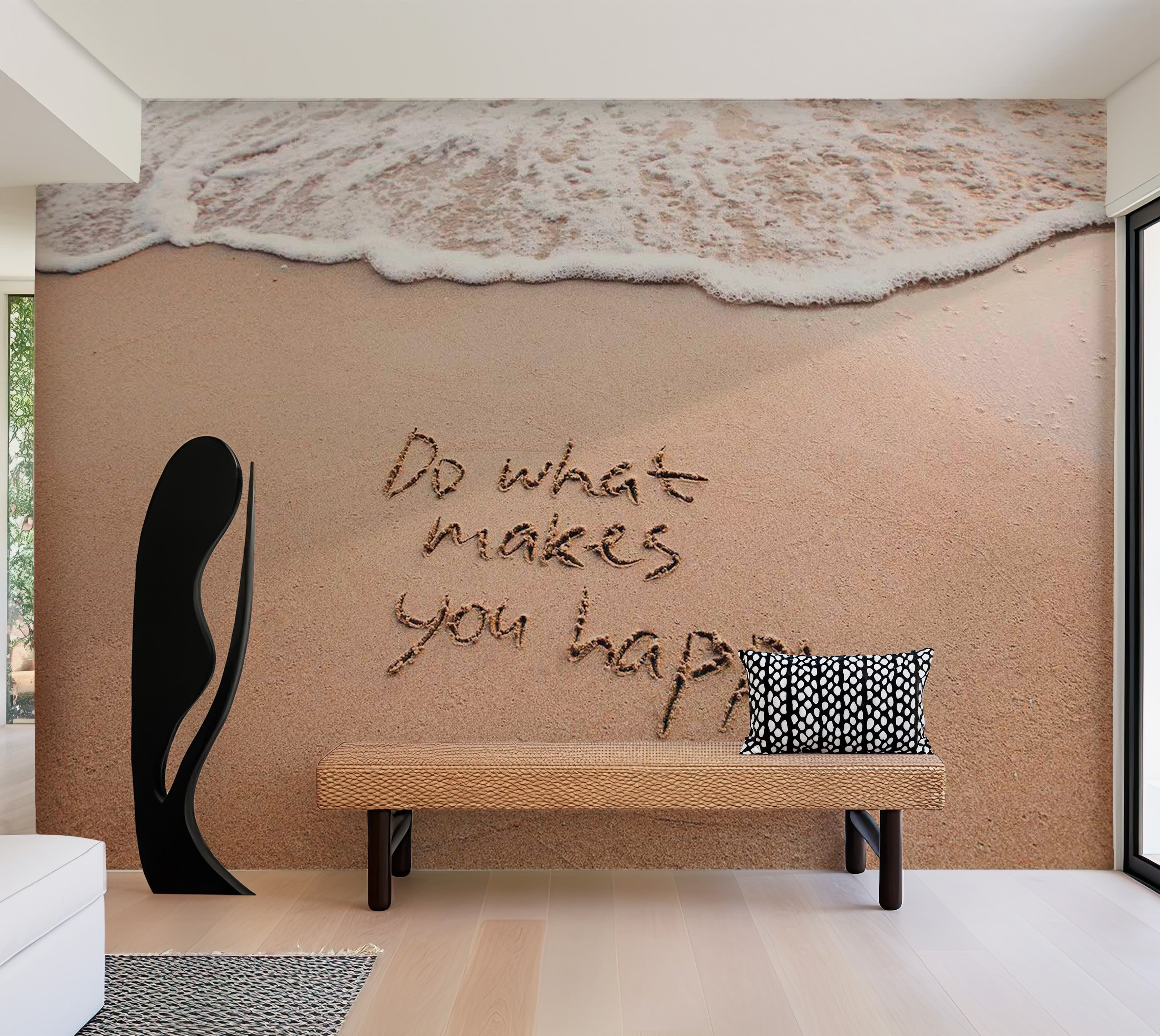 Peel & Stick Beach Wall Mural - Do What Makes You Happy