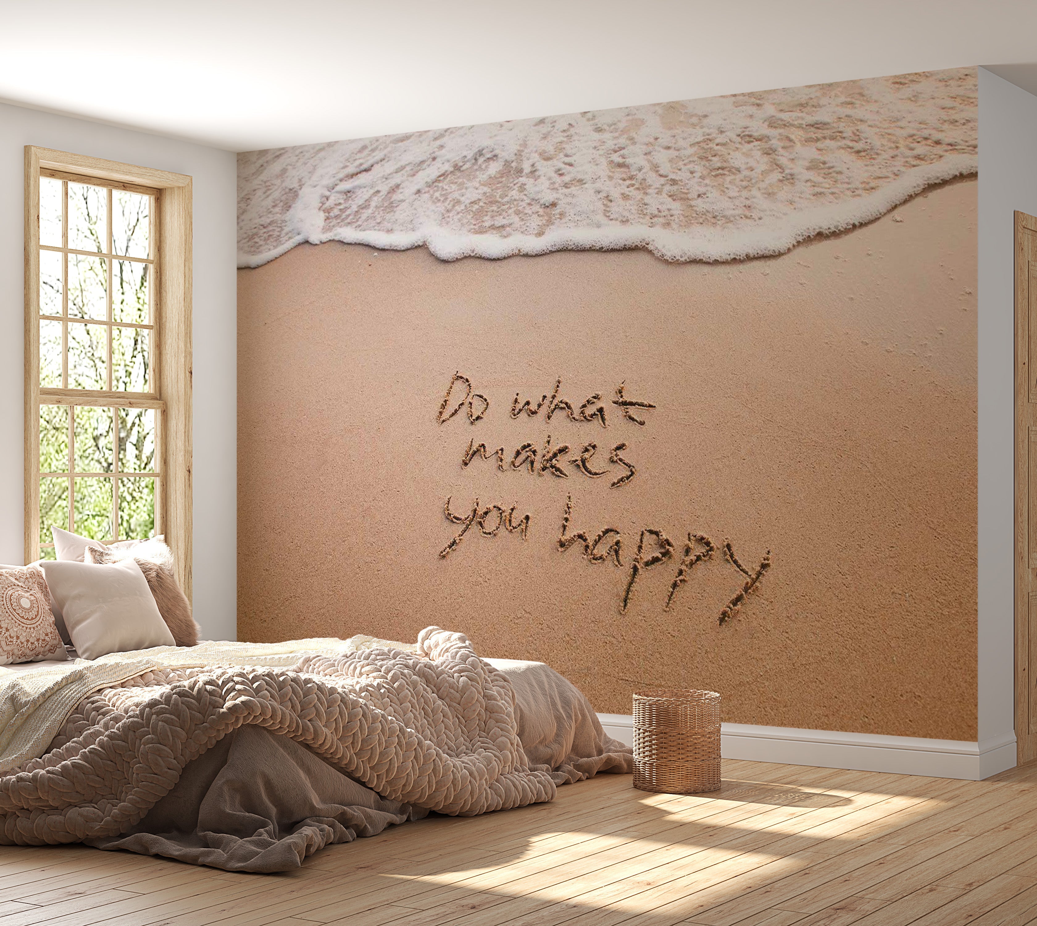 Peel & Stick Beach Wall Mural - Do What Makes You Happy