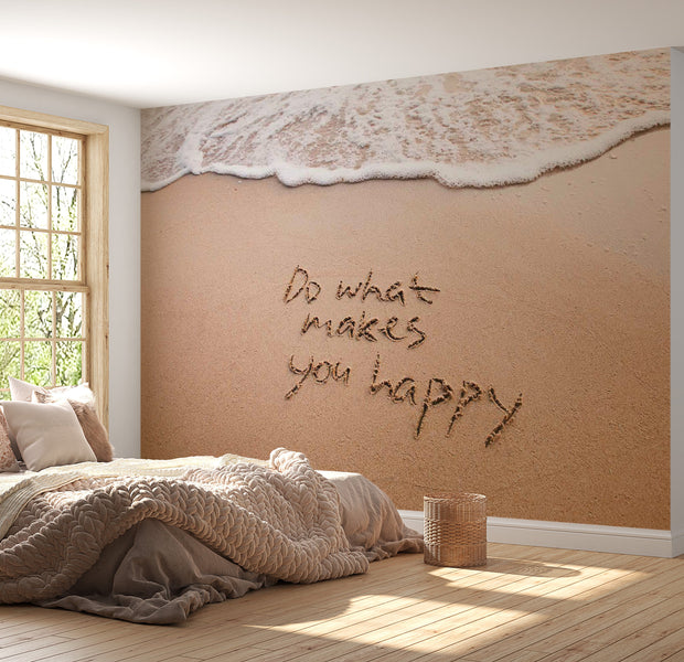 Peel & Stick Beach Wall Mural - Do What Makes You Happy