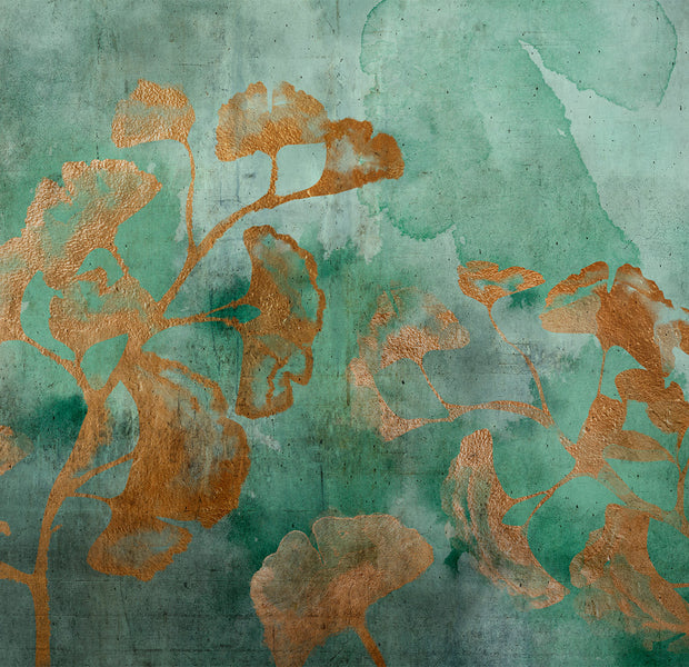 Peel & Stick Botanical Wall Mural - Abstract Copper Ginkgo
