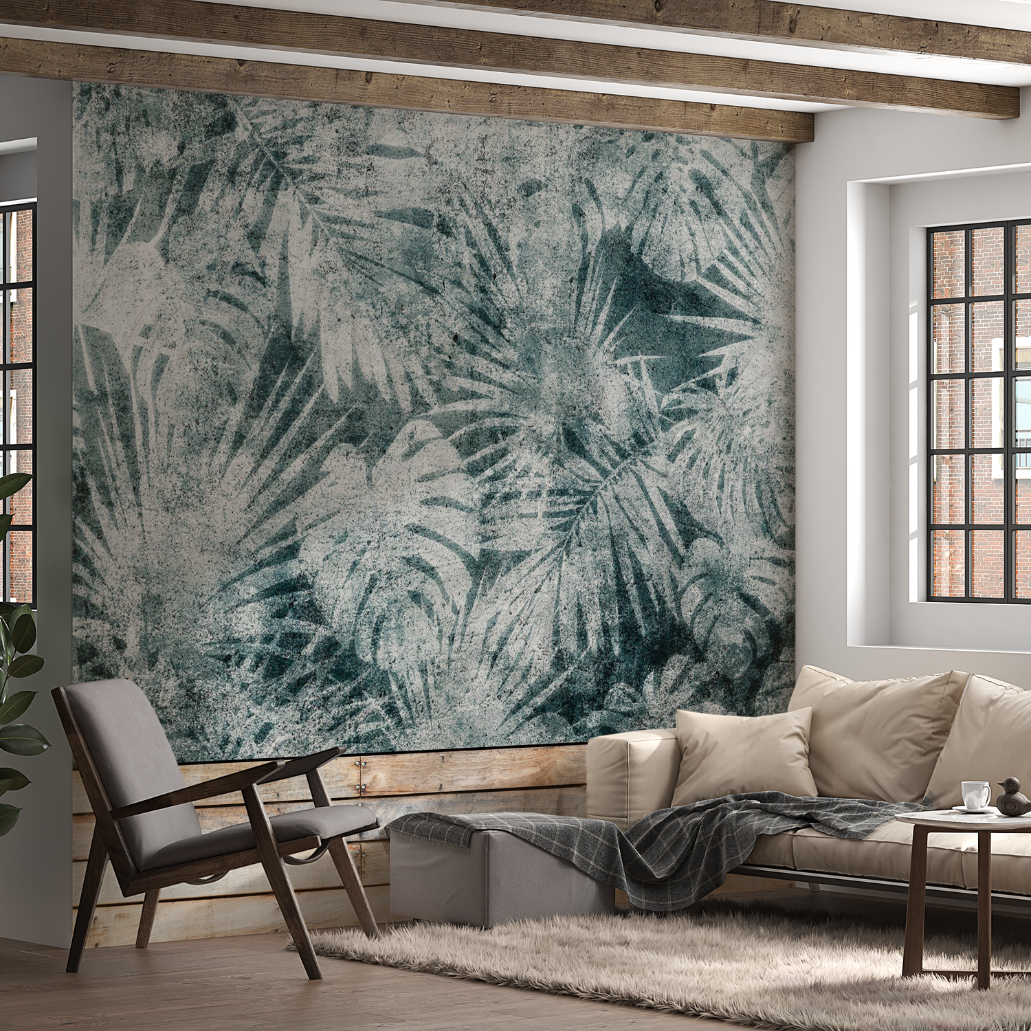 Peel & Stick Botanical Wall Mural - Exotic Jungle Nature - Removable Wallpaper 38"Wx27"H