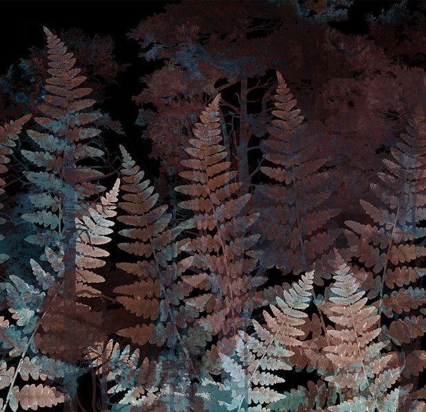 Peel & Stick Botanical Wall Mural - Ferns in the Woods