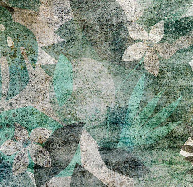 Peel & Stick Botanical Wall Mural - Floristic Abstract Design