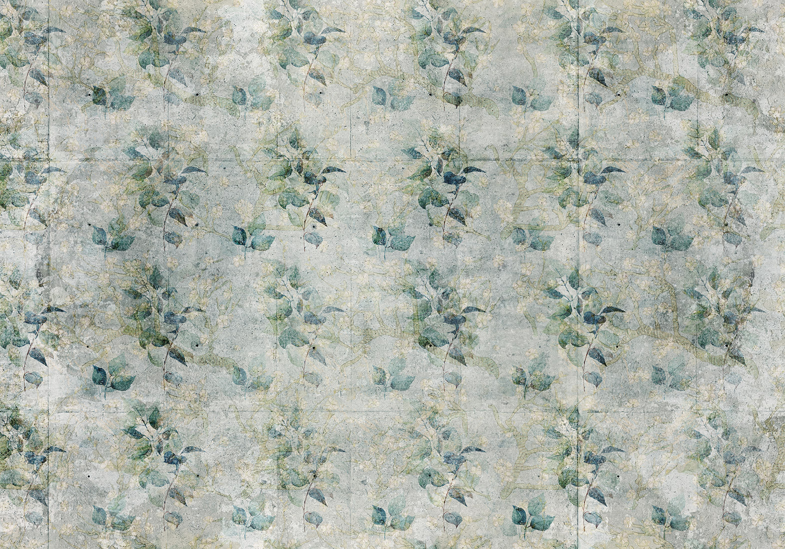 Peel & Stick Botanical Wall Mural - Green Leaf Bouquets