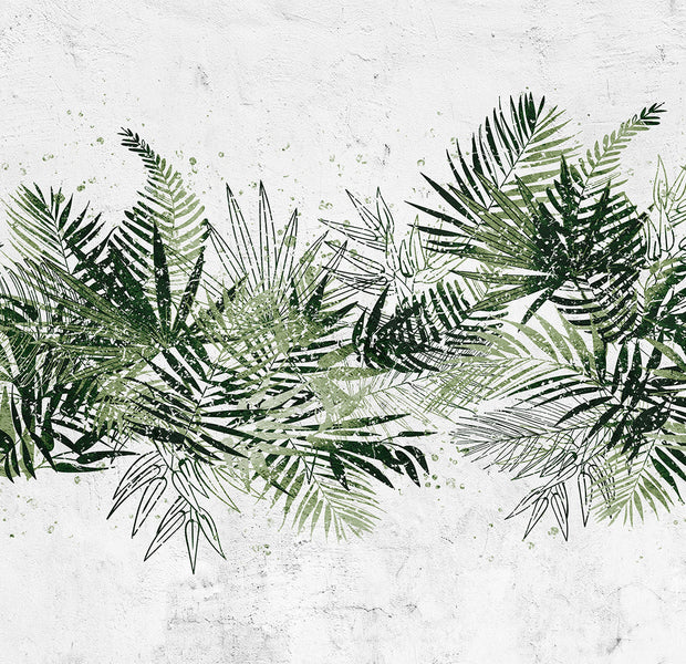 Peel & Stick Botanical Wall Mural - Jungle Tropical Leaves