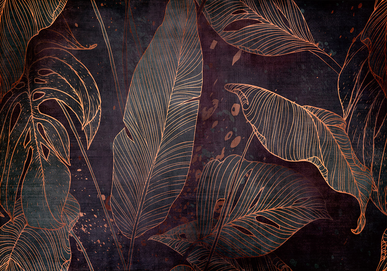 Peel & Stick Botanical Wall Mural - Maze of Leaves
