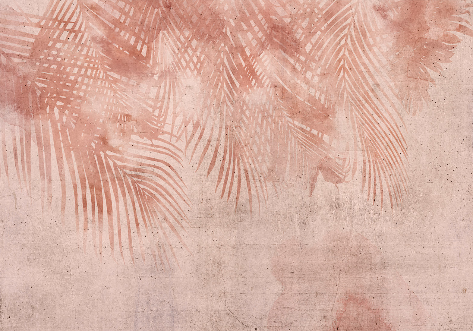 Peel & Stick Botanical Wall Mural - Terracotta Palm Leaves